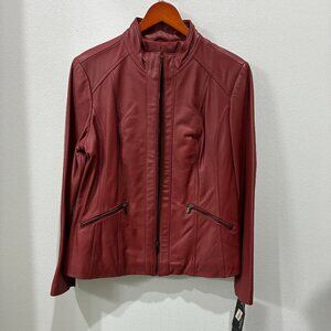 New Avanti Red Leather Jacket XL